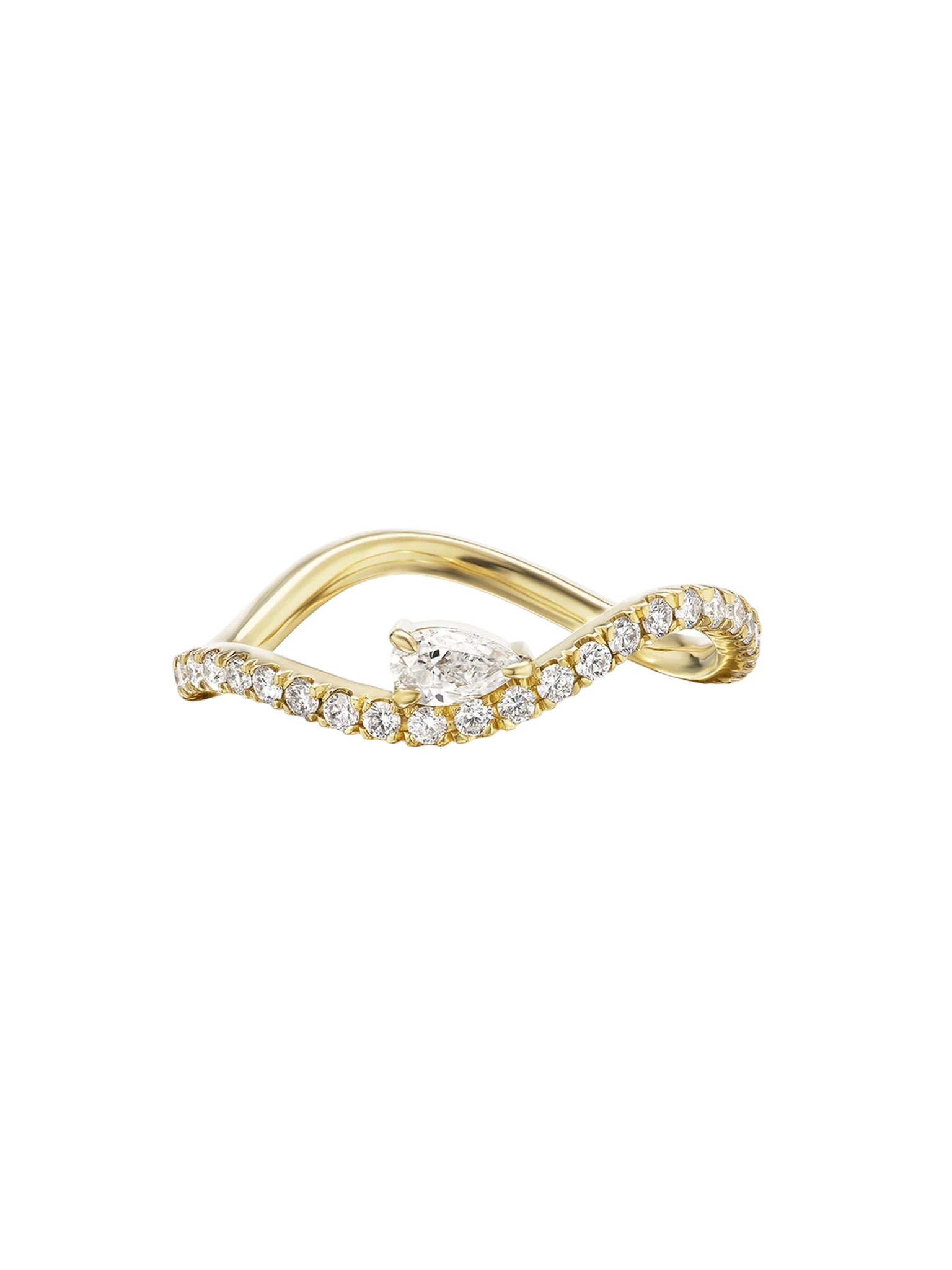Meander Ring 0.15 Pear Diamond